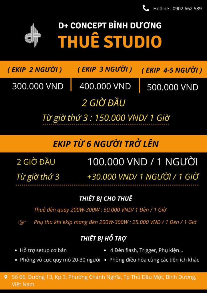 DỊCH VỤ CHO THUÊ STUDIO GIÁ TỐT SỐ 1 TẠI BÌNH DƯƠNG
